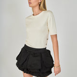 Tiered Bubble Mini Skirt