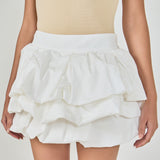 Tiered Bubble Mini Skirt