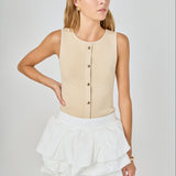 Tiered Bubble Mini Skirt