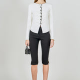 Ruffle Draped Knit Top