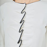 Ruffle Draped Knit Top