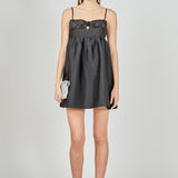 Bead Embellished Bow Mini Dress