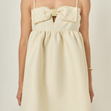 Bead Embellished Bow Mini Dress