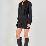Button Up Long Sleeve Dress