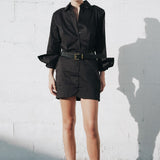 Button Up Long Sleeve Dress