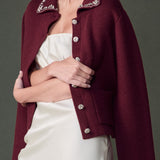 Arden Embellished Collar Button Up Cardigan