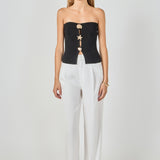 Seashell Trim Tube Knit Top