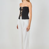 Seashell Trim Tube Knit Top
