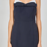 Sweetheart Neck Bow Mini Dress