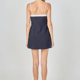Sweetheart Neck Bow Mini Dress