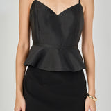 Sleeveless Bubble Peplum Top