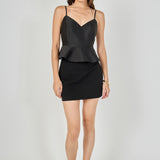Sleeveless Bubble Peplum Top