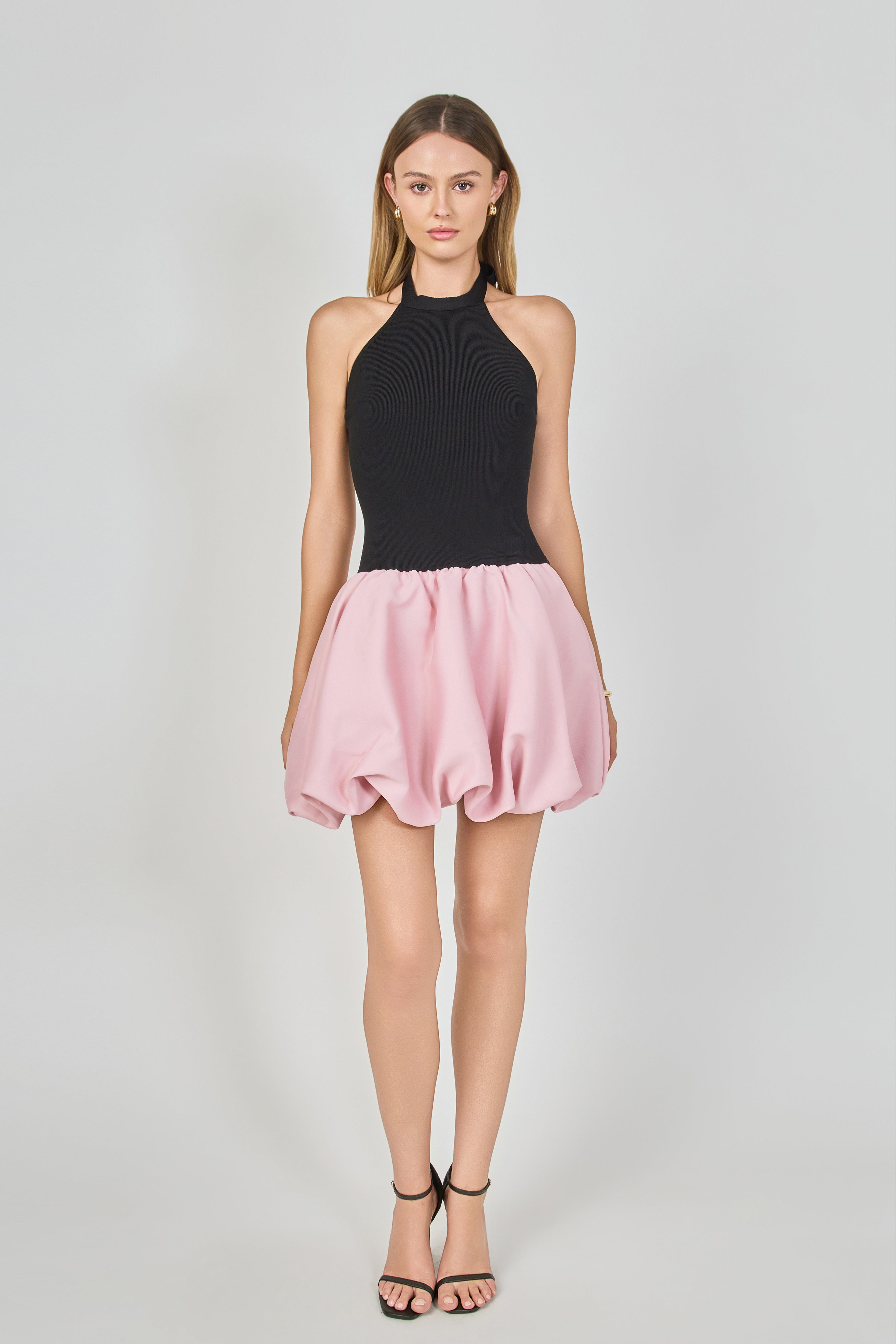 endless rose sleeveless collared crochet mini dress Endless Rose Sleeveless Crew-Neck Textured Mini Dress