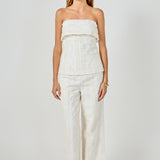 Embroidered Strapless Tube Top