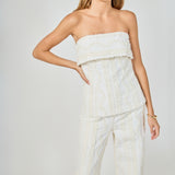 Embroidered Strapless Tube Top