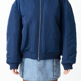 Ruched Bomber Jacket