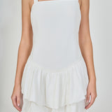 Sleeveless Bubble Tiered Mini Dress