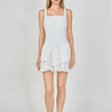 Sleeveless Bubble Tiered Mini Dress