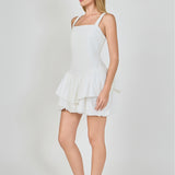 Sleeveless Bubble Tiered Mini Dress