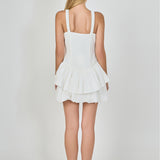 Sleeveless Bubble Tiered Mini Dress