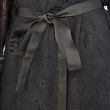 Mock Neck Lace Mini Dress