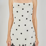 Lace Polka dot Slip Mini Dress