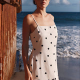 Lace Polka dot Slip Mini Dress