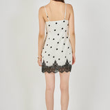 Lace Polka dot Slip Mini Dress