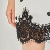 Lace Polka dot Slip Mini Dress