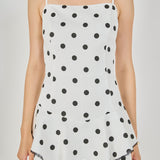 Polka Dot Lace Trimmed Romper