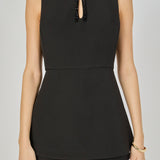 Bow Trimmed Sleeveless Romper