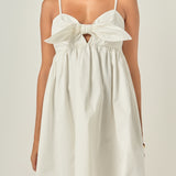 Front Tie Babydoll Mini Dress