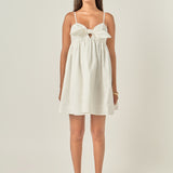 Front Tie Babydoll Mini Dress