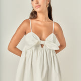 Front Tie Babydoll Mini Dress