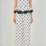 Polka Dot Peplum Jumpsuit
