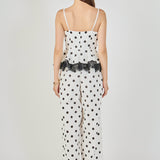 Polka Dot Peplum Jumpsuit