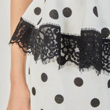 Polka Dot Peplum Jumpsuit