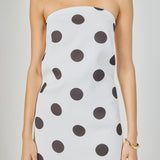 Polka Dot Choker Tie Mini Dress