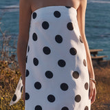 Polka Dot Choker Tie Mini Dress