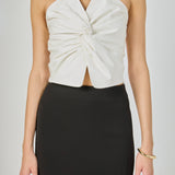 Twist Knot Cropped Tube Top
