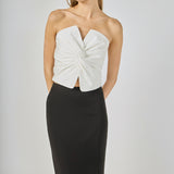Twist Knot Cropped Tube Top
