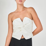 Twist Knot Cropped Tube Top