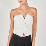 Twist Knot Cropped Tube Top