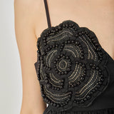 Floral Applique Babydoll Top