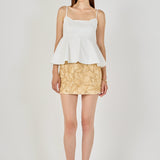 Spaghetti Strap Peplum Top