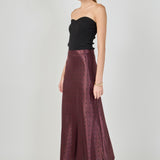 Satin Polka Dot Midi Skirt