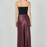 Satin Polka Dot Midi Skirt
