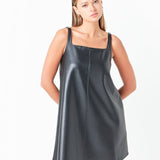 Square Neck A-Line Mini Dress