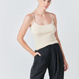 Round Hem Knit Tank Top