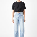 Cropped Top with Elastic Band